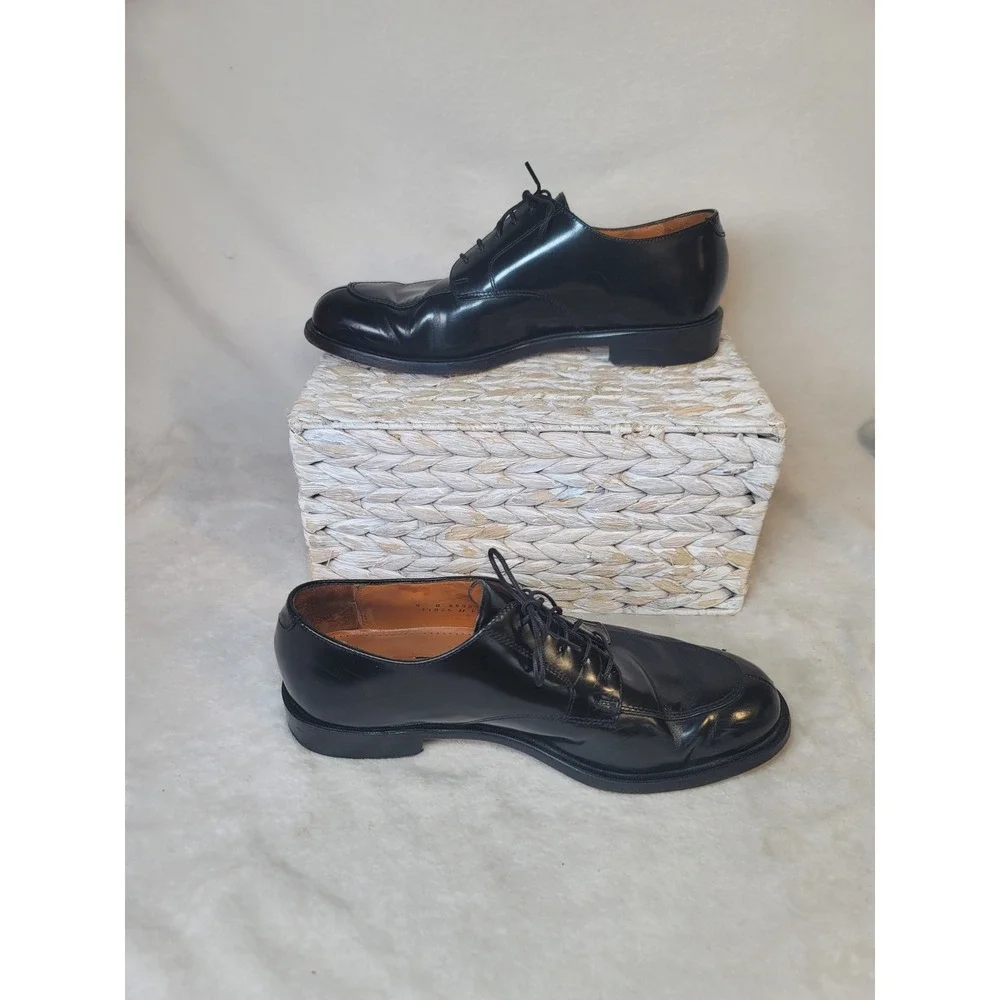 Cole Haan Black Leather Split Toe Derby Dress Shoes Career Oxford Size 9D Formal